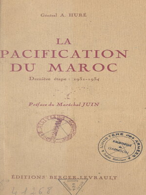 cover image of La pacification du Maroc